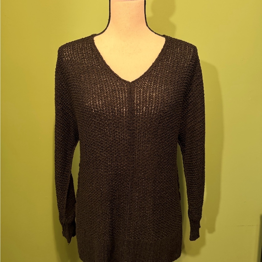 Women's V-Neck Black Sweater